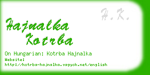 hajnalka kotrba business card